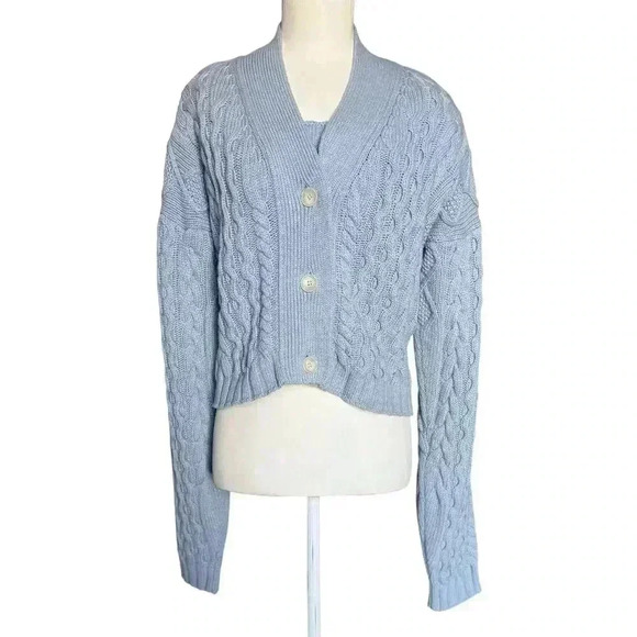 The Andamane Forget Me Not Crop Cardigan Set Wool Cashmere Women’s Size XL - Picture 3 of 12